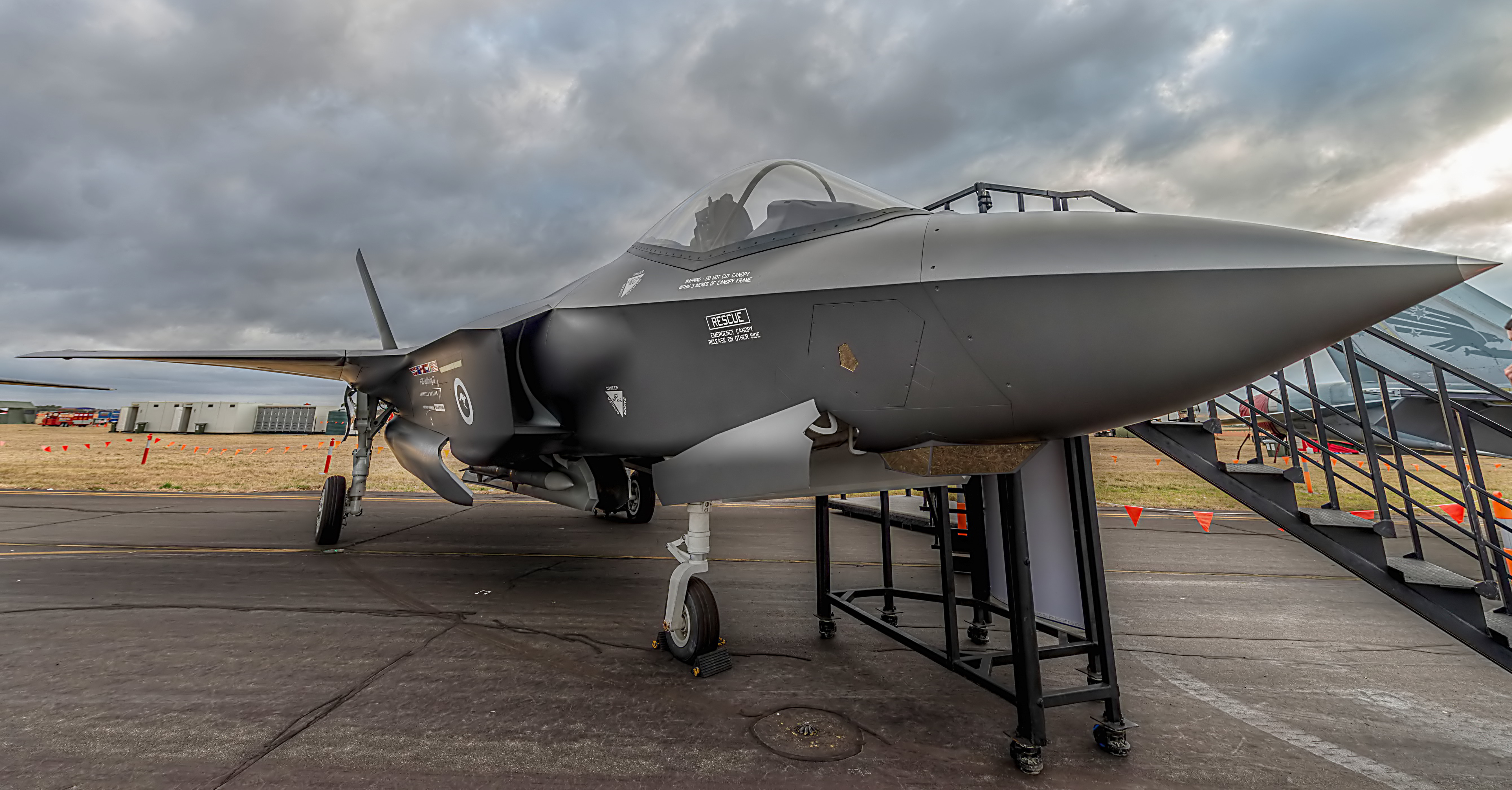 F 35A Lightning II Joint Strike Fighter Mockup on display at Centenary of Military Aviation 2014